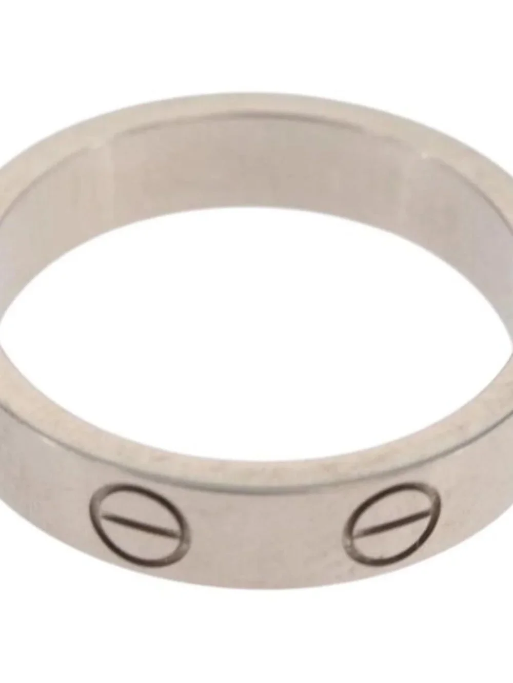 CARTIER Love Ring Ring 750 White gold Auth am10660SM